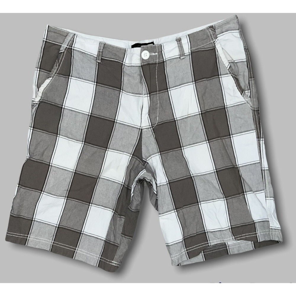 OP Ocean Pacific Men's Khaki Plaid Casual Shorts Size‎ 40